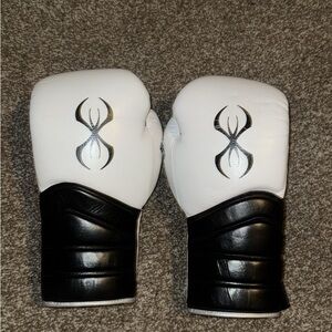 White and Black Boxing Gloves with Stylish Design